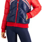 Jaqueta acolchoada feminina Tommy Hilfiger Sport Colorblocked vermelha tamanho pequeno