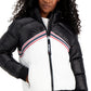 Jaqueta acolchoada feminina Tommy Hilfiger Sport Colorblocked preta tamanho X-S