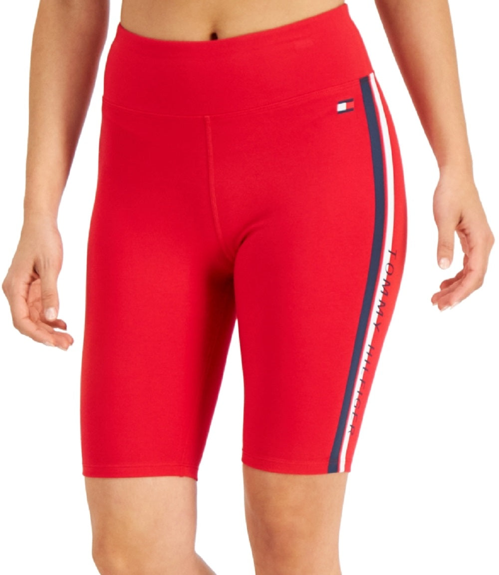 Tommy Hilfiger Short Biker Feminino Cintura Alta Vermelho Tamanho X-G