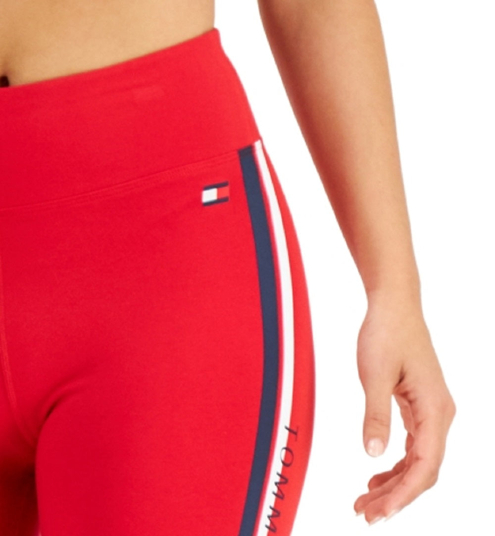 Tommy Hilfiger Short Biker Feminino Cintura Alta Vermelho Tamanho X-G