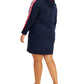 Vestido de moletom midi com capuz feminino Tommy Hilfiger azul tamanho 1X