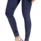 Calças jegging Tommy Hilfiger de cintura alta para mulheres, tamanho XG, azul