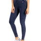 Calças jegging Tommy Hilfiger de cintura alta para mulheres, tamanho XG, azul