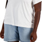 Camiseta feminina Tommy Hilfiger com bordado duplo e coração, branca, tamanho 3X