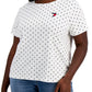 Camiseta Tommy Hilfiger Feminina Bordada com Logotipo de Coração Branca Tamanho 2X