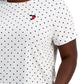 Camiseta Tommy Hilfiger Feminina Bordada com Logotipo de Coração Branca Tamanho 2X