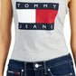 Tommy Jeans Feminino Sem Mangas Decote Redondo Body Terno Top Cinza Tamanho X-G