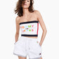 Tommy Jeans Feminino Fused Logo Bandeau Top Vermelho Tamanho Grande