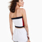 Tommy Jeans Feminino Fused Logo Bandeau Top Vermelho Tamanho Grande