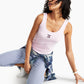 Tommy Jeans Regata Feminina Canelada Rosa Tamanho Grande