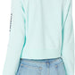 Tommy Jeans Moletom Feminino com Logo e Manga Azul, Tamanho Médio
