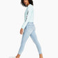 Tommy Jeans Moletom Feminino com Logo e Manga Azul Tamanho XS