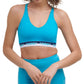 Sutiã esportivo feminino Tommy Hilfiger Logo Fitness azul tamanho X-G