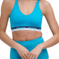 Sutiã esportivo feminino Tommy Hilfiger Logo Fitness azul tamanho X-G