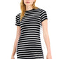 Vestido midi feminino Tommy Jeans Rib Stipe preto tamanho pequeno