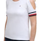 Tommy Hilfiger Blusa Feminina Gola Redonda Ombros Vazados Branca Tamanho P