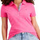 Camisa polo feminina Tommy Hilfiger rosa tamanho pequeno