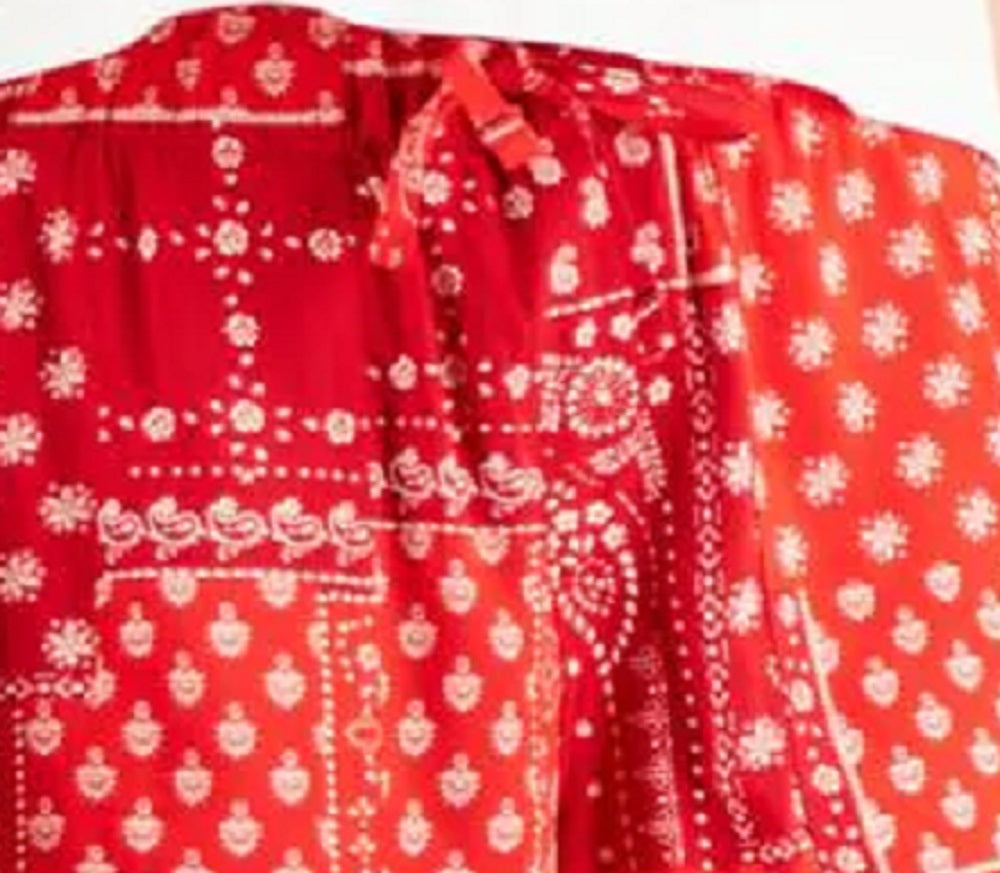 Tommy Jeans feminino bandana tecido paisley vestido shorts vermelho tamanho grande