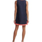 Vestido Tommy Hilfiger Feminino com Acabamento Contrastado Azul Tamanho 8
