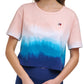 Camiseta Tommy Hilfiger Feminina Stretch Gola Redonda Active Wear Azul Tamanho Médio