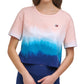 Camiseta Tommy Hilfiger Feminina Stretch Gola Redonda Active Wear Azul Tamanho Médio