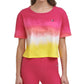 Camiseta Tommy Hilfiger Feminina com Recorte nas Costas e Ombré Rosa Tamanho XXG