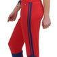 Calça jogger feminina Tommy Hilfiger Sport Colorblocked Logo vermelha tamanho G