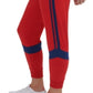 Calça jogger feminina Tommy Hilfiger Sport Colorblocked Logo vermelha tamanho G