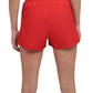 Tommy Hilfiger Calcinha Feminina Stretch com Bolsos Internos, Cintura Elástica, Logo Gráfico, Roupa Esportiva, Vermelha, Tamanho P