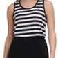 Vestido camiseta listrado colorblock feminino Tommy Hilfiger, preto, tamanho médio