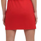 Vestido curto feminino Tommy Hilfiger com listras elásticas, sem mangas, decote redondo, vermelho, tamanho pequeno