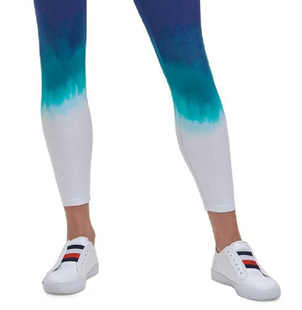 Leggings femininas Tommy Hilfiger Sport Ombre Length Azul Tamanho X-G