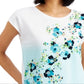 Camiseta Tommy Hilfiger Feminina com Estampa Clover Ombré Azul Tamanho Médio