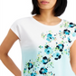 Camiseta Tommy Hilfiger Feminina com Estampa Clover Ombré Azul Tamanho Médio