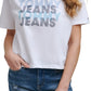 Calça Tommy Jeans Feminina Algodão Cropped Branca Tamanho X-G