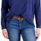 Suéter Tommy Jeans Feminino com Logo e Gola Redonda Azul Tamanho Grande