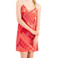 Vestido Tommy Jeans Feminino Patchwork Slip Vermelho Tamanho P