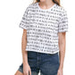 Camiseta Tommy Jeans Feminina Estampada em Algodão Branca Tamanho X-G