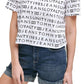 Camiseta Tommy Jeans Feminina Estampada em Algodão Branca Tamanho X-G