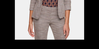 Tommy Hilfiger Blazer feminino com um botão e cotovelo cinza, tamanho 6