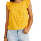 Tommy Hilfiger Feminino Babados Ilhós Amarração Costas Abertas Sem Mangas Gola Redonda Amarelo Tamanho X-G