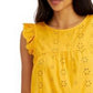 Tommy Hilfiger Feminino Babados Ilhós Amarração Costas Abertas Sem Mangas Gola Redonda Amarelo Tamanho X-G