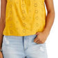 Tommy Hilfiger Feminino Babados Ilhós Amarração Costas Abertas Sem Mangas Gola Redonda Amarelo Tamanho X-G