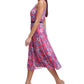 Vestido midi com cinto e estampa floral de chiffon Tommy Hilfiger feminino, rosa, tamanho 2