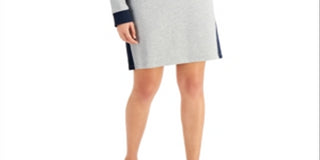 Vestido com capuz e logotipo Tommy Hilfiger feminino cinza tamanho XX-G