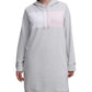 Vestido com capuz Tommy Hilfiger feminino com blocos de cores cinza, tamanho 0X