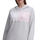 Vestido com capuz Tommy Hilfiger feminino com blocos de cores cinza, tamanho 0X