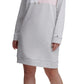 Vestido com capuz Tommy Hilfiger feminino com blocos de cores cinza, tamanho 1X