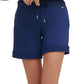 Shorts Terry Feminino Tommy Hilfiger Azul Tamanho XXG