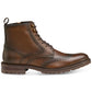 Bota Garrison Wingtip com zíper lateral masculina Johnston &amp; Murphy, marrom, tamanho 11,5 M